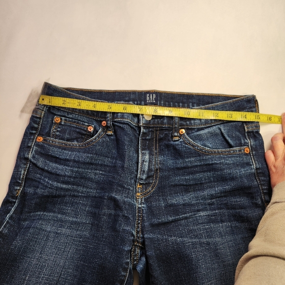 💫 GAP Women's Straight Leg Jeans - Dark Blue- Like NEW - Size 28 - Picture 6 of 6